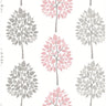Saar Pink Tree Wallpaper - Stripes Wallpaper