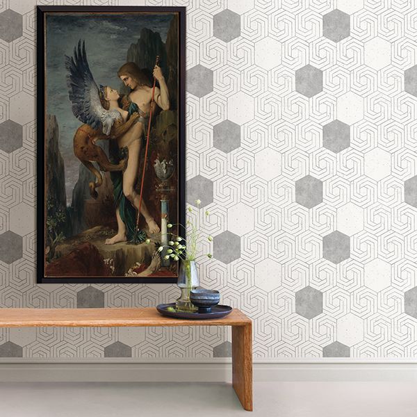 Momentum Off-White Geometric Wallpaper - Geometric Wallpaper