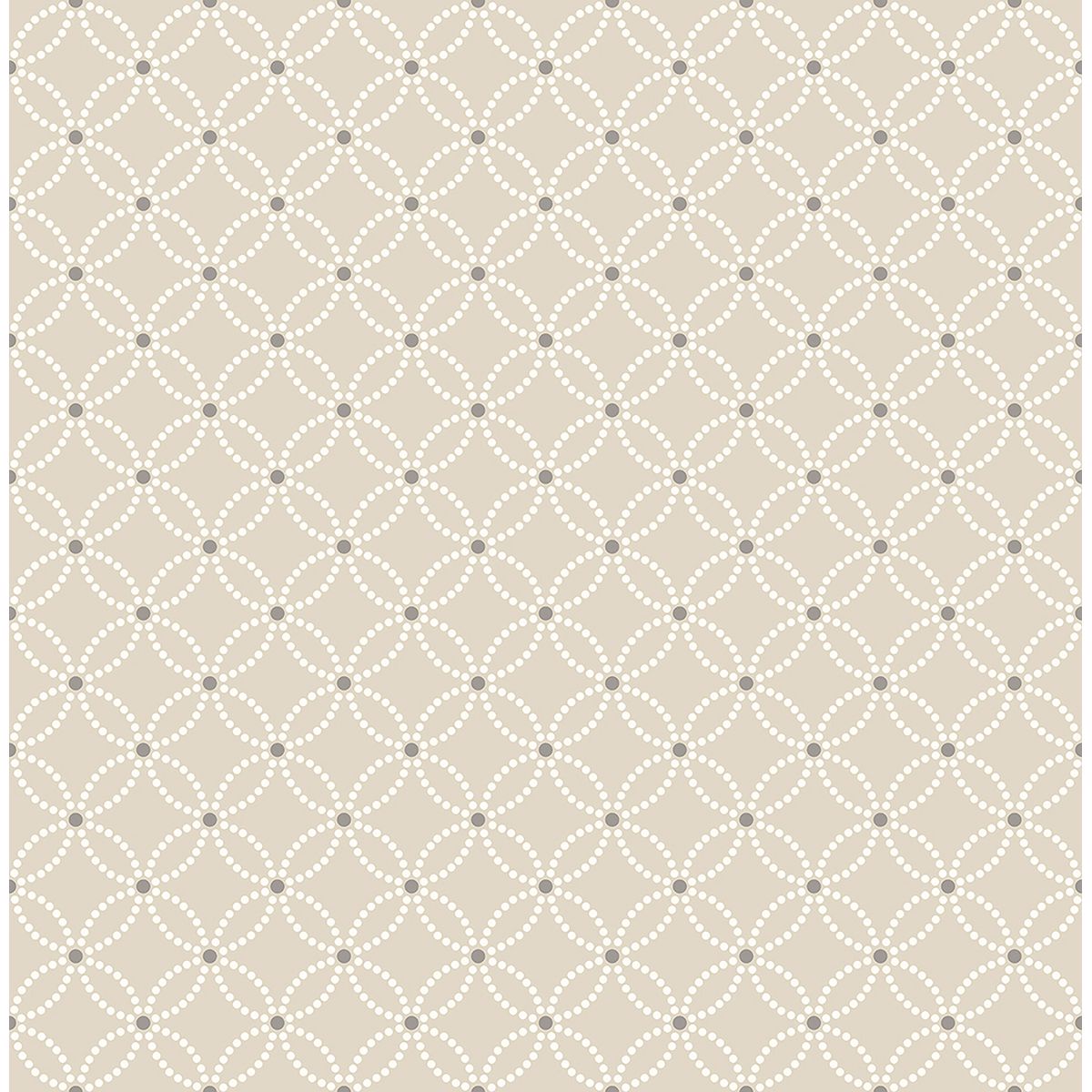 Kinetic Beige Geometric Floral - Floral Wallpaper
