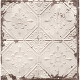Tin Ceiling Beige Distressed Tiles - Distressed Wallpaper