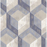 Rustic Wood Tile Blue Geometric - Geometric Wallpaper