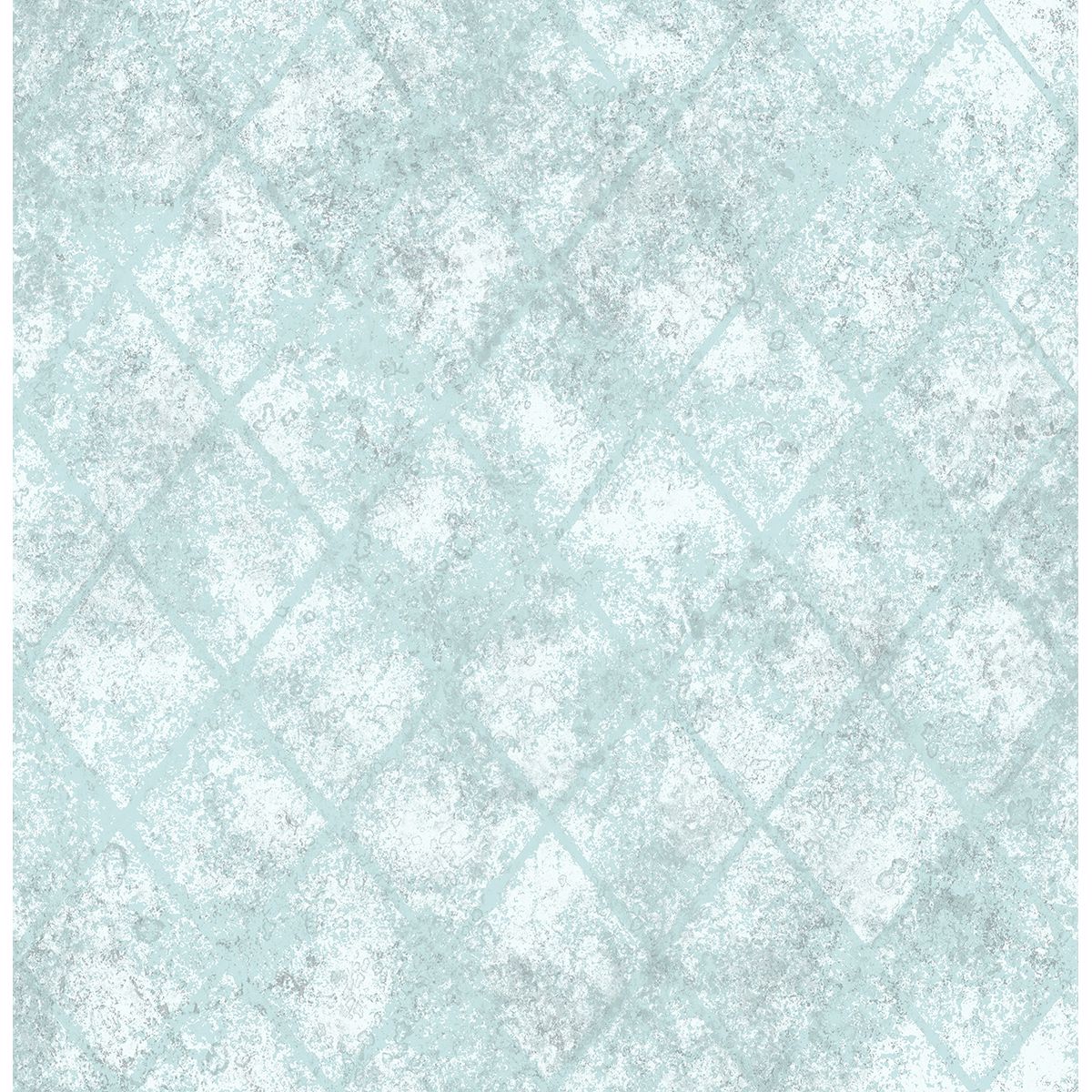Mercury Glass Blue Distressed Metallic - Distressed Wallpaper