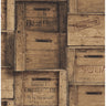 Wood Crates Brown Distressed Wood - Distressed Wallpaper