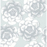 Fanciful Silver Floral Wallpaper - Floral Wallpaper