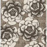 Fanciful Brown Floral Wallpaper - Floral Wallpaper