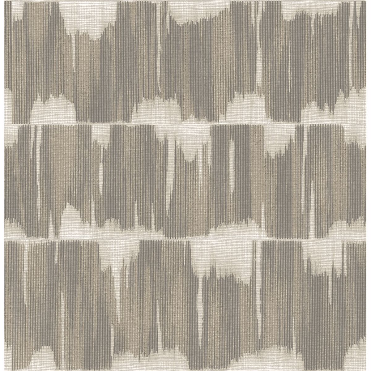 Serendipity Taupe Shibori Wallpaper - Stripes Wallpaper