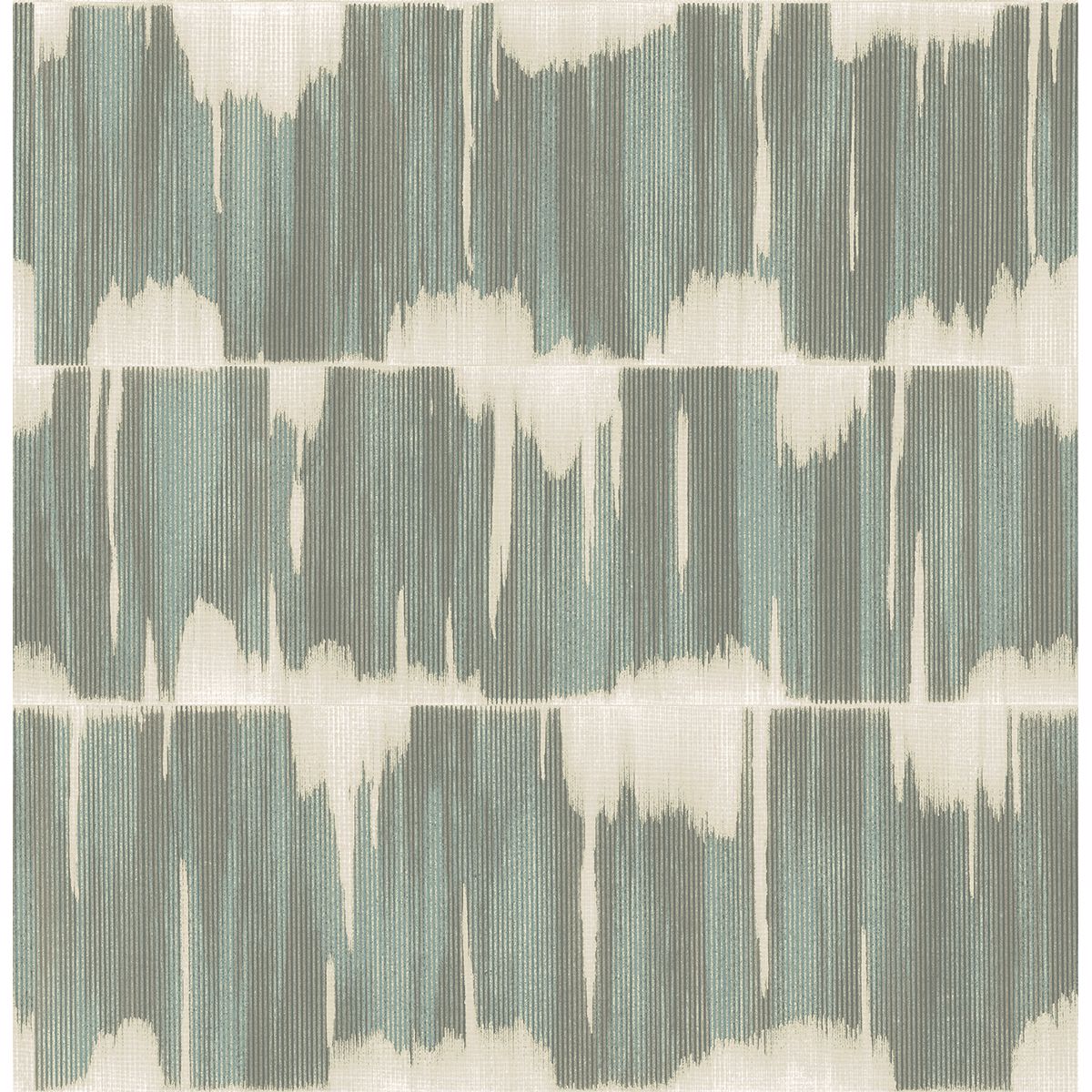 Serendipity Teal Shibori Wallpaper - Stripes Wallpaper