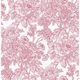 Birds of Paradise Breeze Red Floral Wallpaper - Floral Wallpaper
