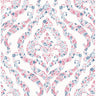 Featherton Coral Floral Damask Wallpaper - Floral Wallpaper