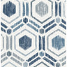 Borneo Blue Geometric Grasscloth Wallpaper - Grasscloth Wallpaper