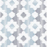 Babylon Blue Abstract Floral Wallpaper - Floral Wallpaper