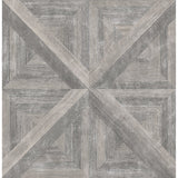 Carriage House Taupe Geometric Wood Wallpaper - Geometric Wallpaper