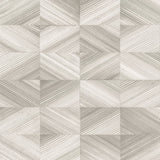 Stratum Taupe Geometric Wood Wallpaper - Geometric Wallpaper