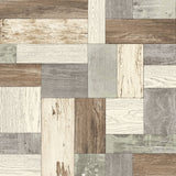 Knock on Wood Light Blue Distressed Wallpaper - Distressed Wallpaper