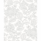 Larkin Grey Floral Wallpaper - Jacobean Wallpaper