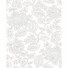 Larkin Grey Floral Wallpaper - Jacobean Wallpaper