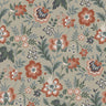 Athena Beige Floral Wallpaper - Jacobean Wallpaper