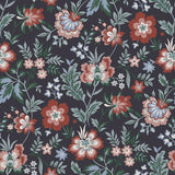 Athena Multicolor Floral Wallpaper - Jacobean Wallpaper