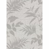 Chandler Light Grey Botanical Faux Grasscloth Wallpaper - Grasscloth Wallpaper