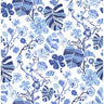 Gwyneth Indigo Floral Wallpaper - Floral Wallpaper