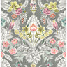 Vera Multicolor Floral Damask Wallpaper - Damask Wallpaper