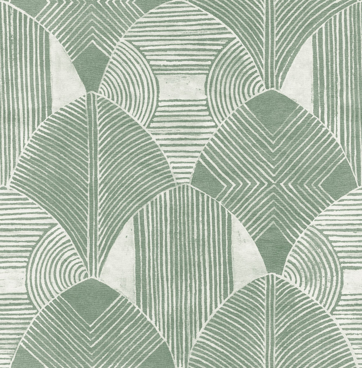 Westport Green Geometric Wallpaper- Scott Living - Geometric Wallpaper
