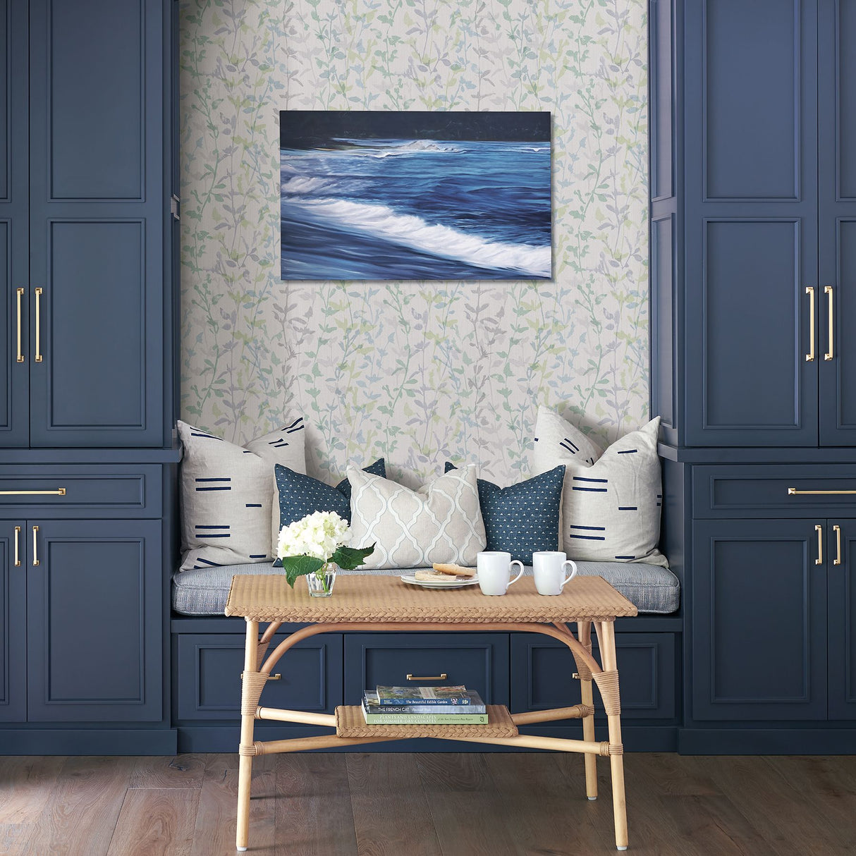 Thea Green Floral Trail Wallpaper- Scott Living - Floral Wallpaper