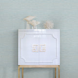 Agave Blue Imitation Grasscloth Wallpaper - Grasscloth Wallpaper