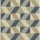 Cerium Blue Concrete Geometric Wallpaper - Geometric Wallpaper