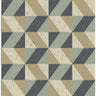 Cerium Blue Concrete Geometric Wallpaper - Geometric Wallpaper