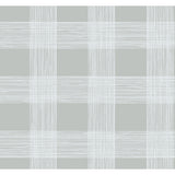 Scarborough Grey Striated Plaid Wallpaper - Plaid Wallpaper