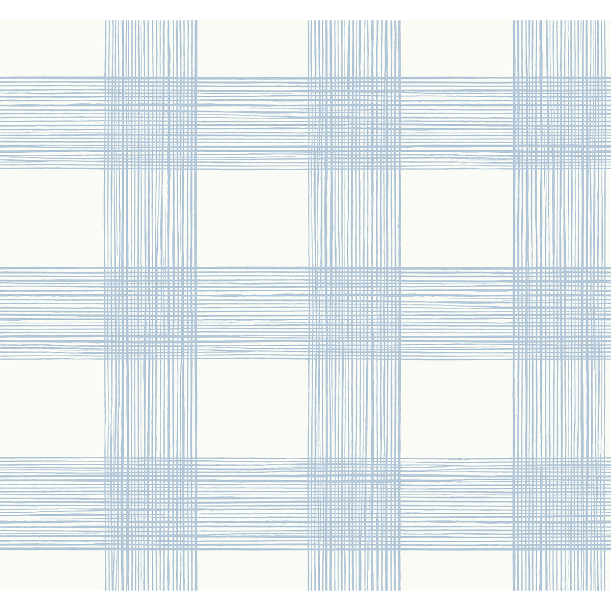 Scarborough Light Blue Striated Plaid Wallpaper - Plaid Wallpaper