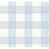 Scarborough Light Blue Striated Plaid Wallpaper - Plaid Wallpaper