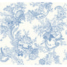 Carmel Light Blue Baroque Florals Wallpaper - Floral Wallpaper