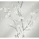 Monterey Silver Mist Floral Branch Wallpaper - Floral Wallpaper