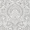 Artemis Platinum Floral Damask Wallpaper - Damask Wallpaper