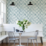 Demi Teal Distressed Wallpaper - Distressed Wallpaper