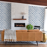Demi Indigo Distressed Wallpaper - Distressed Wallpaper