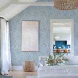 Farrah Blue Geometric Wallpaper - Geometric Wallpaper