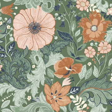 Victoria GREEN Floral Nouveau