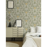 Ostanskar Green Retro Floral Wallpaper - Floral Wallpaper