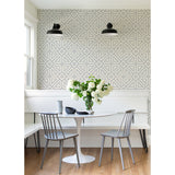 Voltaire Indigo Beaded Geometric Wallpaper - Geometric Wallpaper