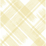Zag Yellow Modern Plaid Wallpaper - Plaid Wallpaper