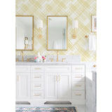 Zag Yellow Modern Plaid Wallpaper - Plaid Wallpaper
