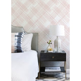 Zag Pink Modern Plaid Wallpaper - Plaid Wallpaper