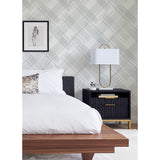 Zag Grey Modern Plaid Wallpaper - Plaid Wallpaper