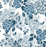 Irina Blue Floral Blooms Wallpaper - Floral Wallpaper