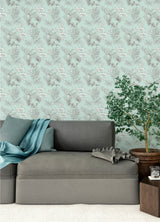 Shelly Mint Toucan Toile Wallpaper - Toile Wallpaper
