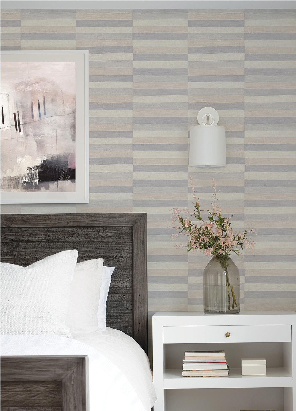 Dermot Pastel Horizontal Stripe Wallpaper - Stripes Wallpaper