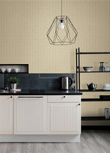 Gator Wheat Geometric Stripe Wallpaper - Stripes Wallpaper
